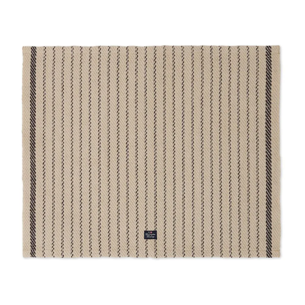 Tovaglietta Striped iuta e cotone 40x50 cm, Beige-grigio scuro Lexington