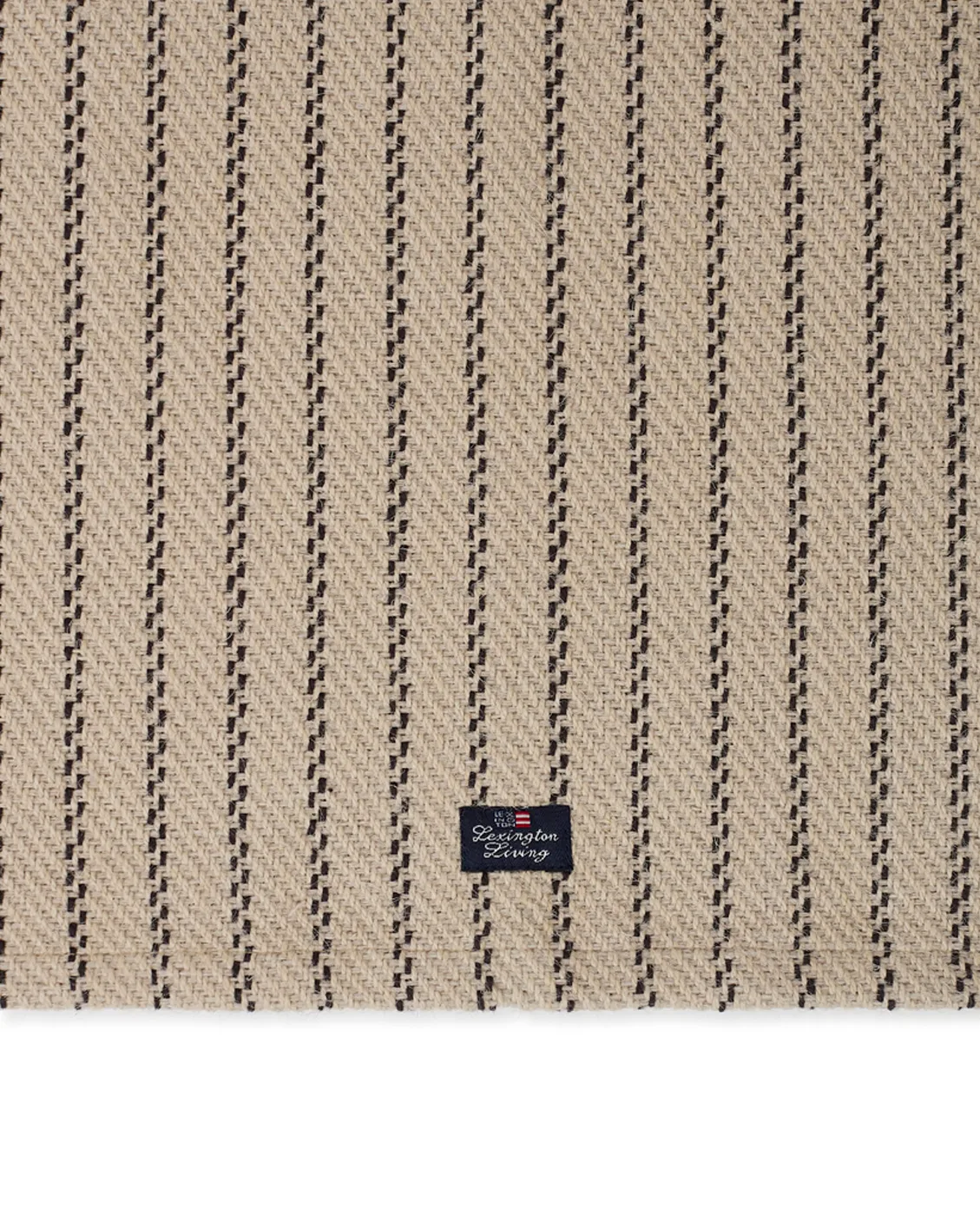Tovaglietta Striped iuta e cotone 40x50 cm, Beige-grigio scuro Lexington