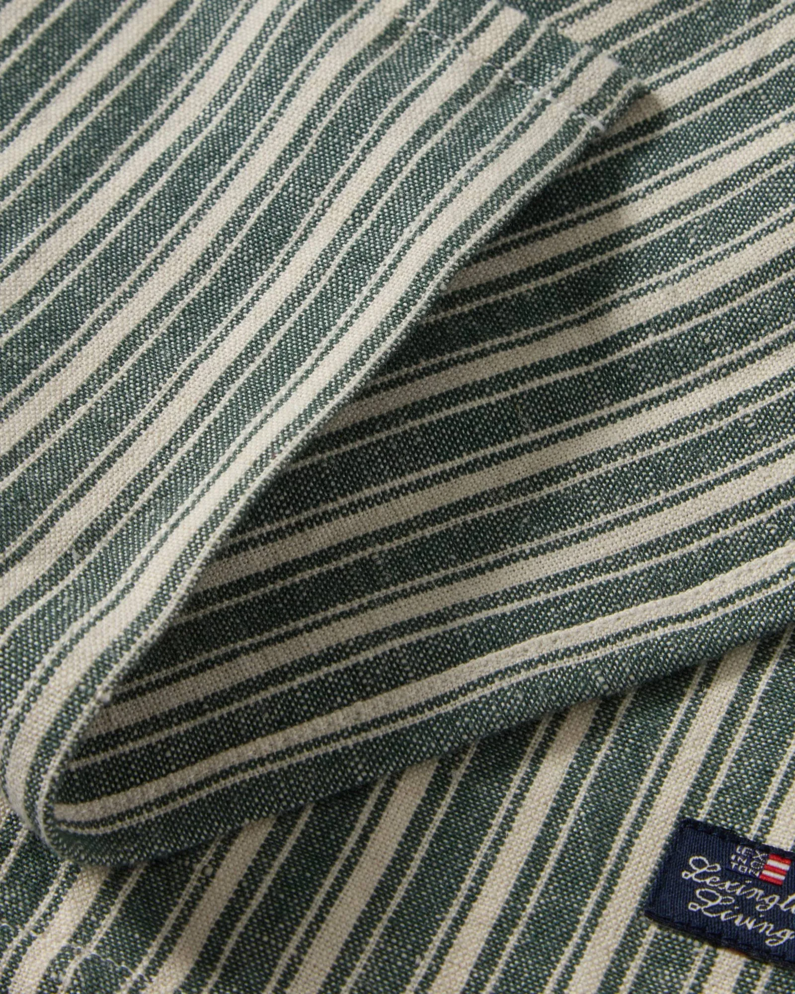 Tovaglioli a righe in lino, Green-light beige, 50x50 cm Lexington