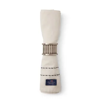 Tovagliolo in tessuto Cotton Linen Stitches 50x50 cm - Bianco sporco - Lexington