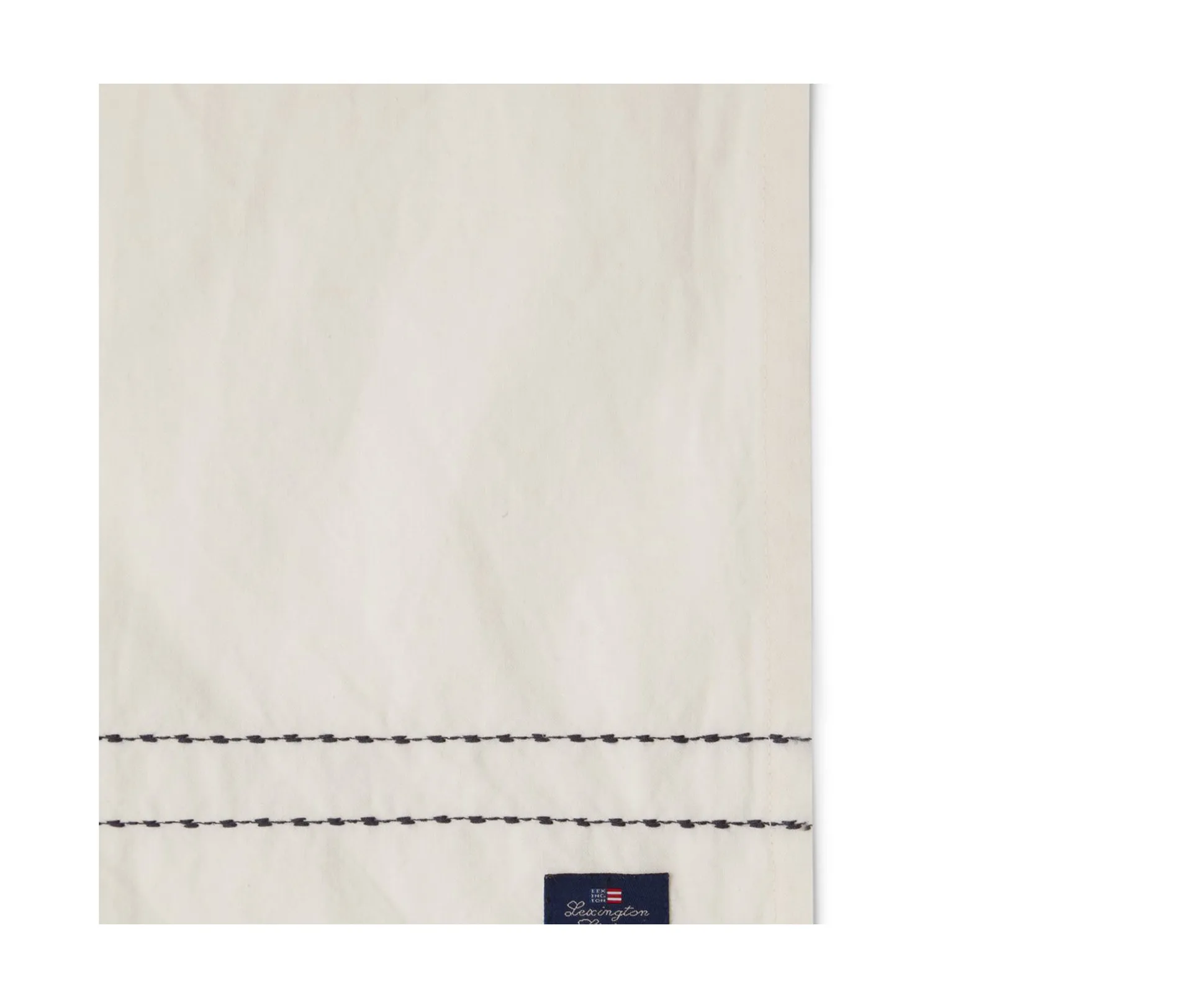 Tovagliolo in tessuto Cotton Linen Stitches 50x50 cm, Bianco sporco Lexington