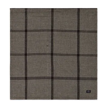 Tovagliolo in tessuto di lino cotone Pepita Check, 50x50 cm - Grigio scuro-beige - Lexington