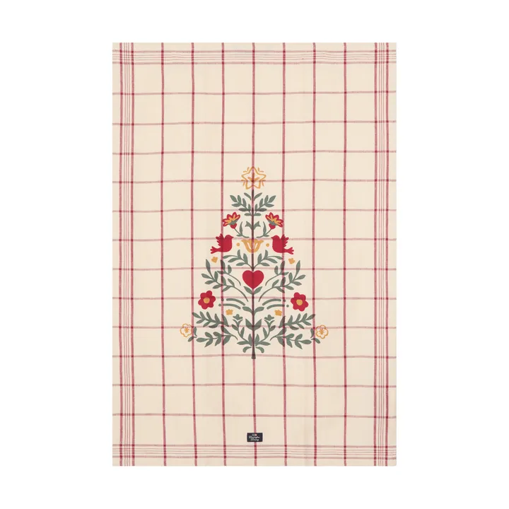 Tree strofinaccio in lino/cotone - White-red-green, 50x70 cm - Lexington