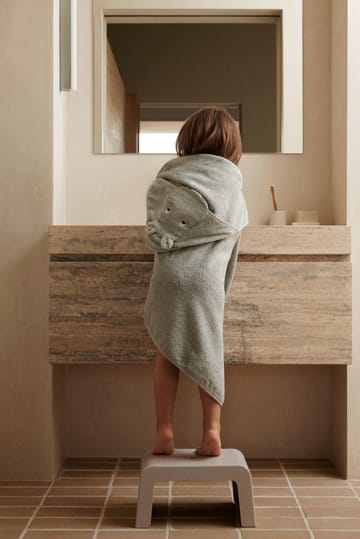Accappatoio con cappuccio Albert 70x70 cm - Hippo dove blue - Liewood