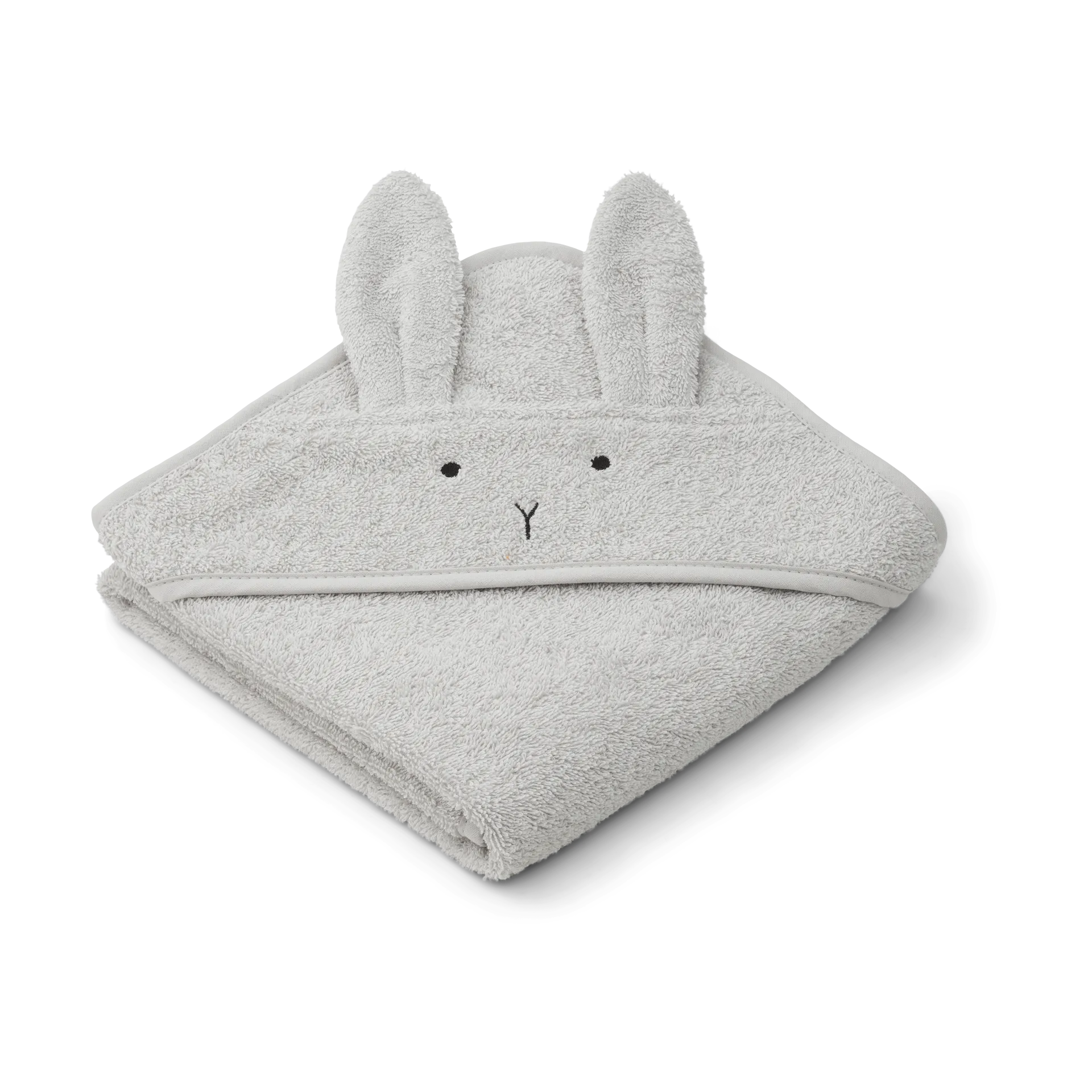 Accappatoio con cappuccio Albert 70x70 cm, Rabbit dumbo grigio Liewood
