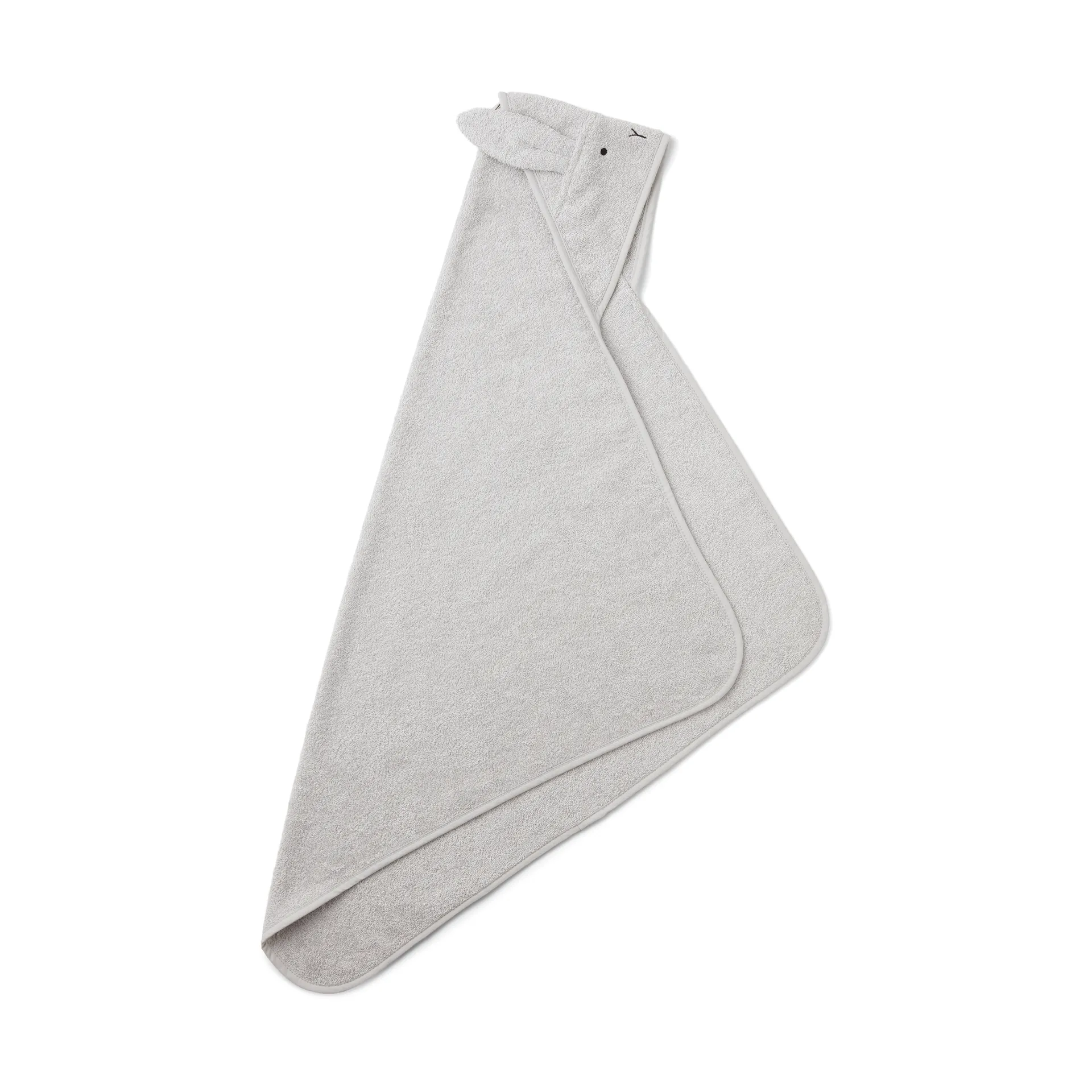 Accappatoio con cappuccio Albert 70x70 cm, Rabbit dumbo grigio Liewood