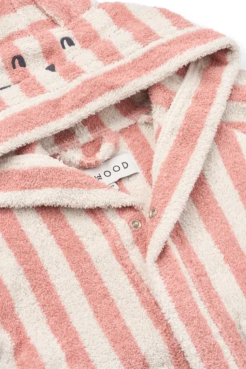 Accappatoio Lily coral blush creme de la creme stripe - 3-4 anni - Liewood