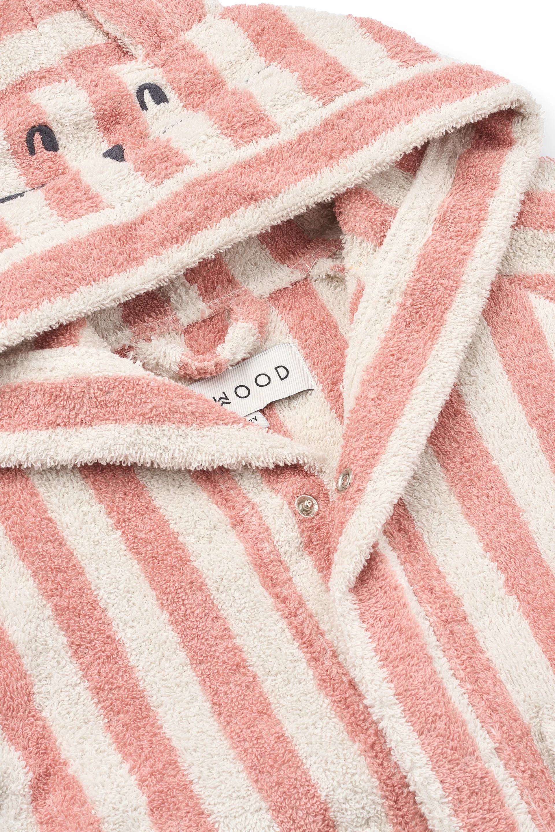 Accappatoio Lily coral blush creme de la creme stripe, 7-8 anni Liewood