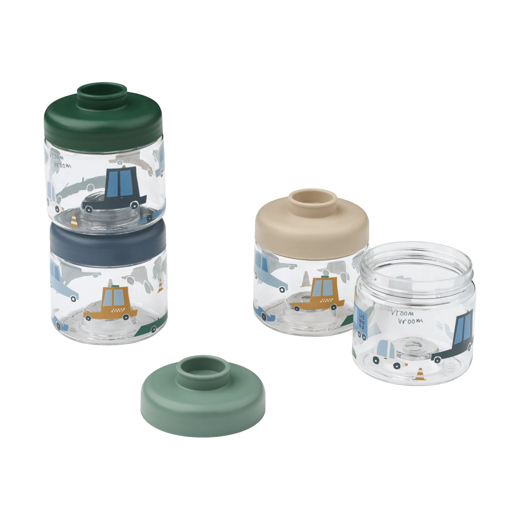 Barattoli per alimenti per bambini Dominique 100 ml confezione da 4, Cars-Sandy Liewood