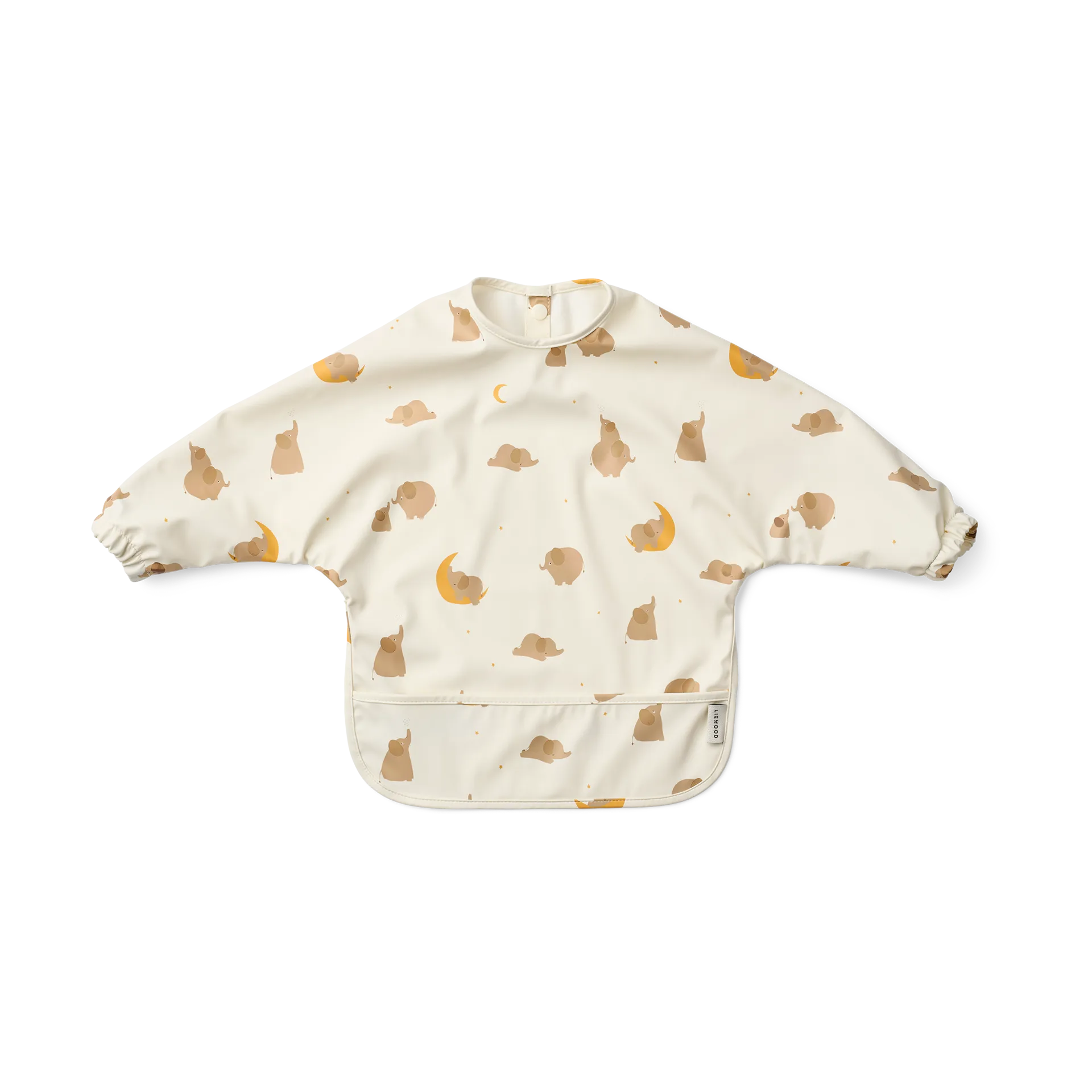 Bavaglino con maniche Merle, Elephant-Creme de la creme Liewood