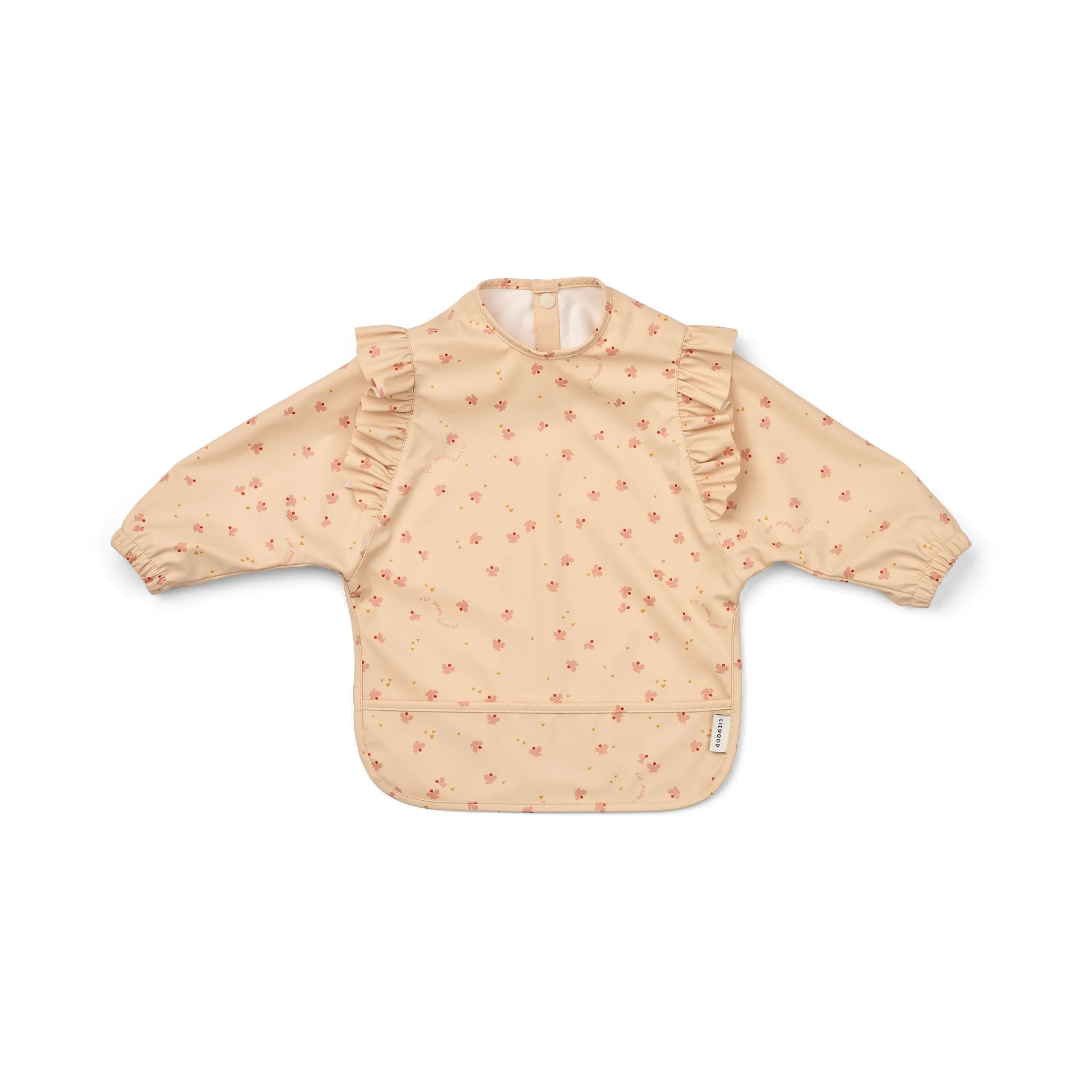 Bavaglino con volant Merle con maniche, Mini Butterfly-apple blossom Liewood