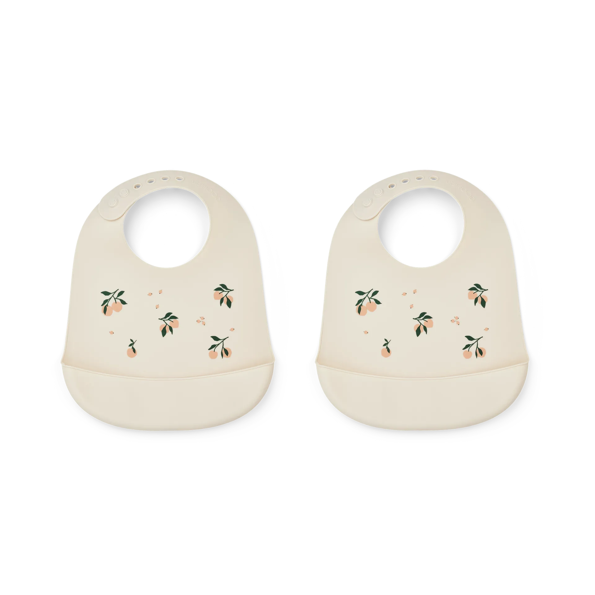 Bavaglino in silicone Tilda confezione da 2, Peach-Sea shell mix Liewood