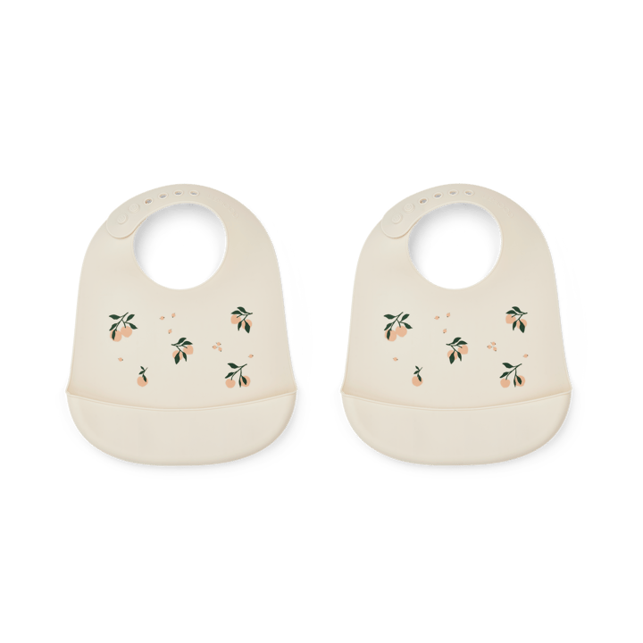 Bavaglino in silicone Tilda confezione da 2 - Peach-Sea shell mix - Liewood
