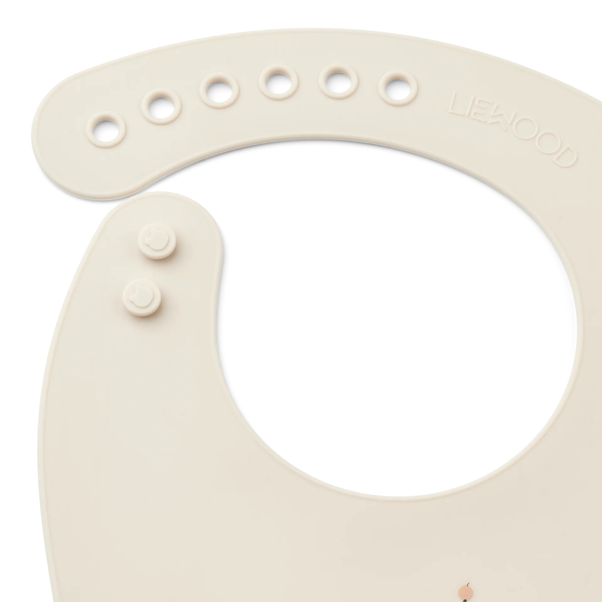 Bavaglino in silicone Tilda confezione da 2, Peach-Sea shell mix Liewood