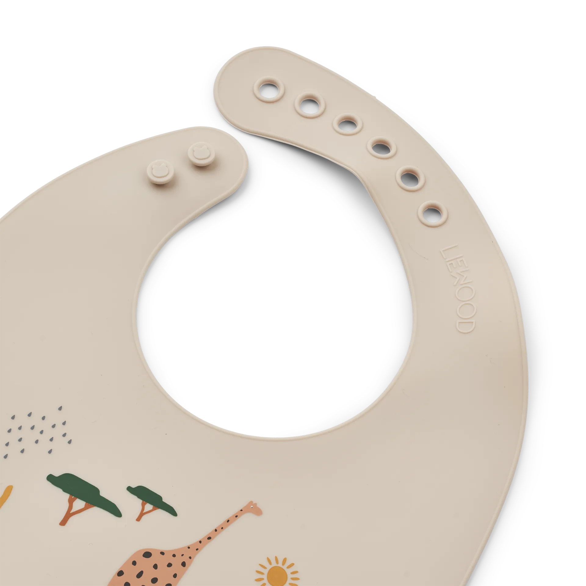 Bavaglino in silicone Tilda confezione da 2, Safari sandy mix Liewood
