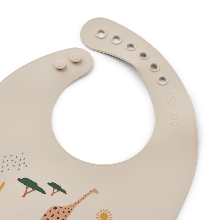 Bavaglino in silicone Tilda confezione da 2, Safari sandy mix Liewood