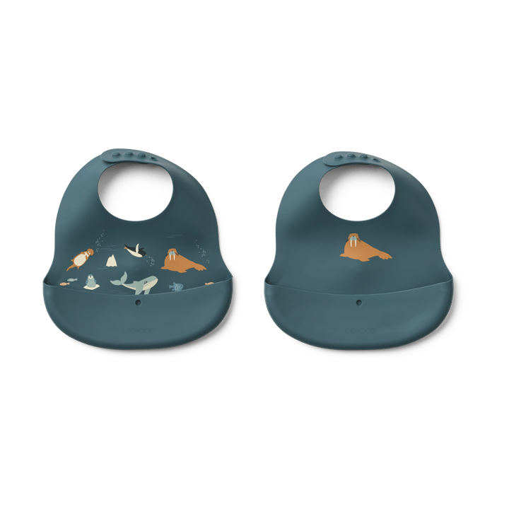 Bavaglino stampato Ember 2 pezzi - Arctic Sea-Ocean view - Liewood