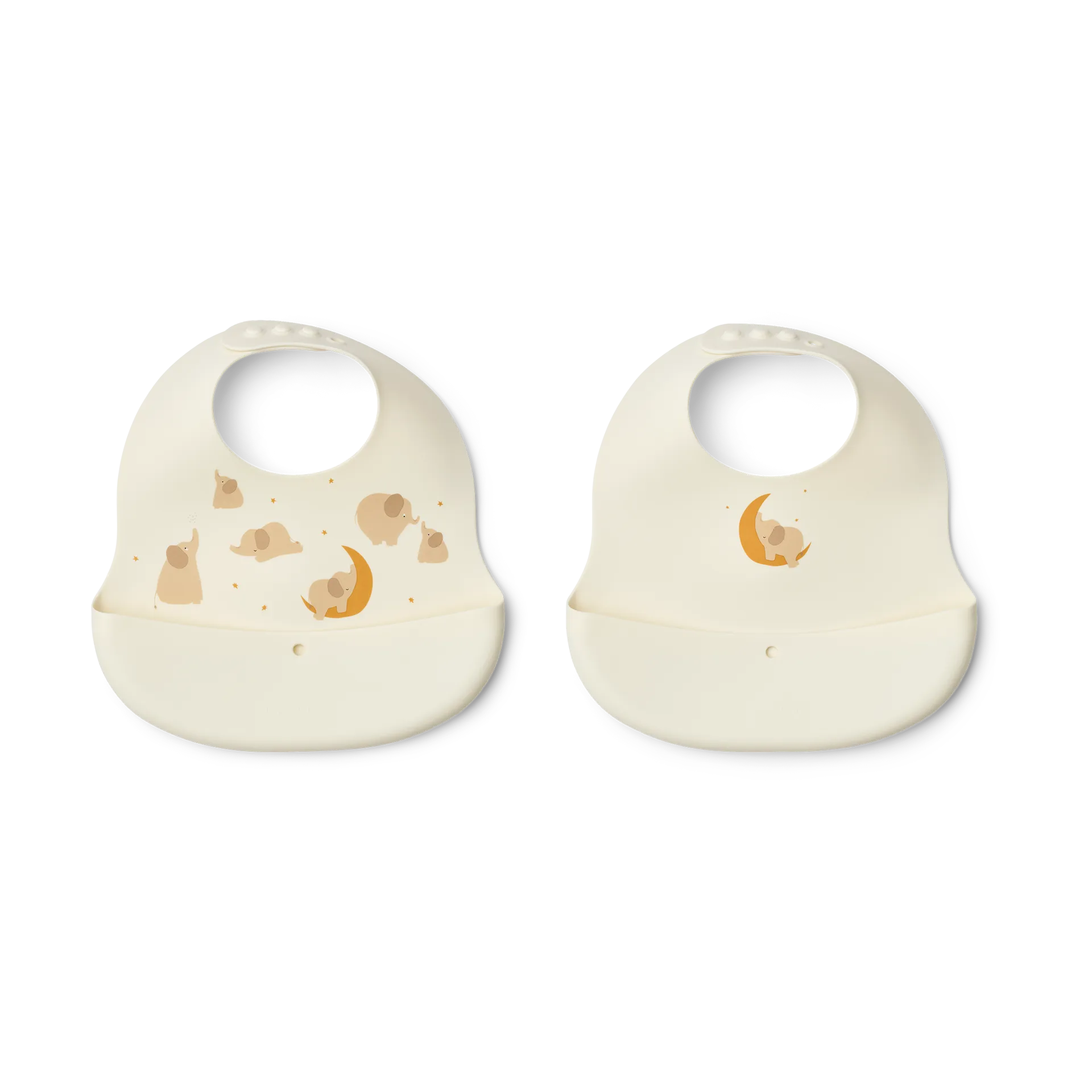 Bavaglino stampato Ember 2 pezzi, Elephant-Creme de la creme Liewood