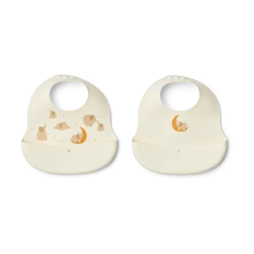 Bavaglino stampato Ember 2 pezzi - Elephant-Creme de la creme - Liewood