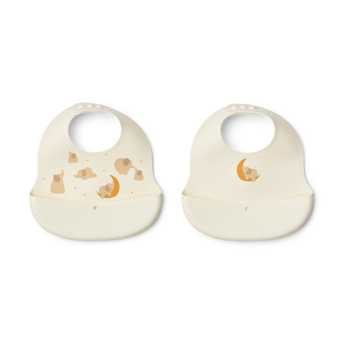 Bavaglino stampato Ember 2 pezzi - Elephant-Creme de la creme - Liewood