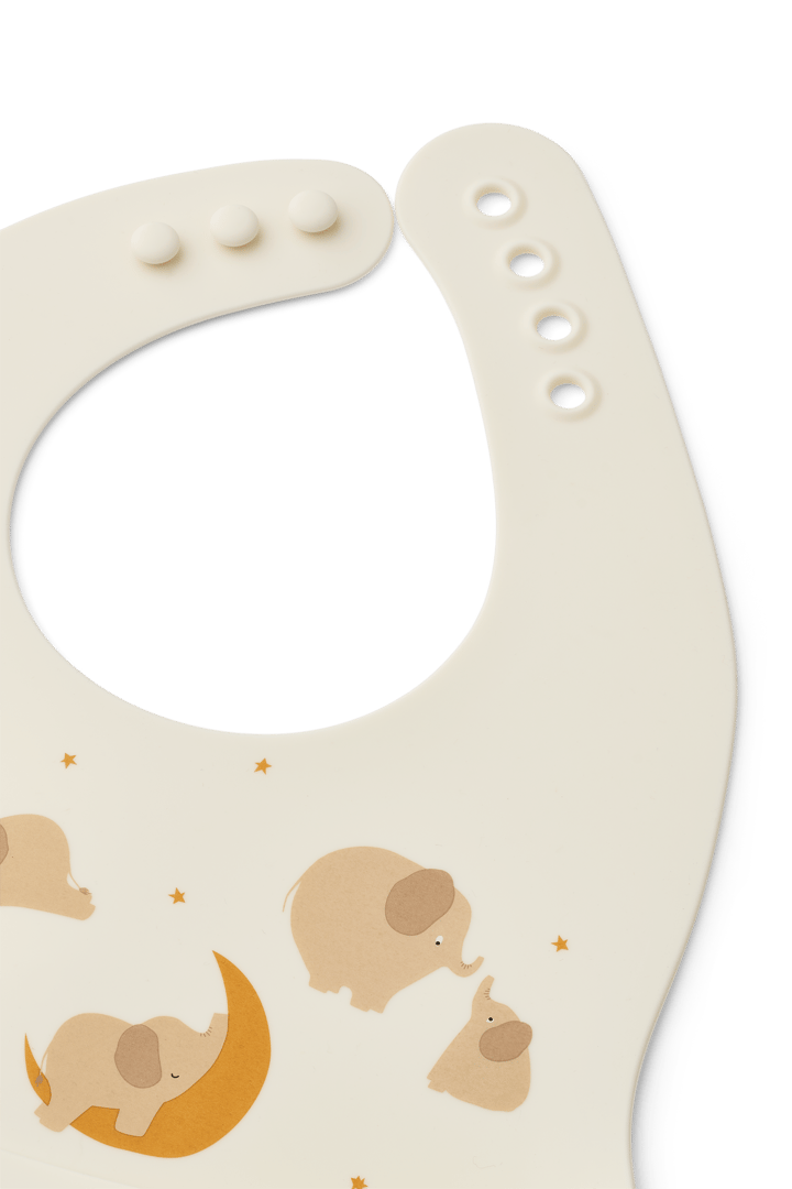 Bavaglino stampato Ember 2 pezzi, Elephant-Creme de la creme Liewood