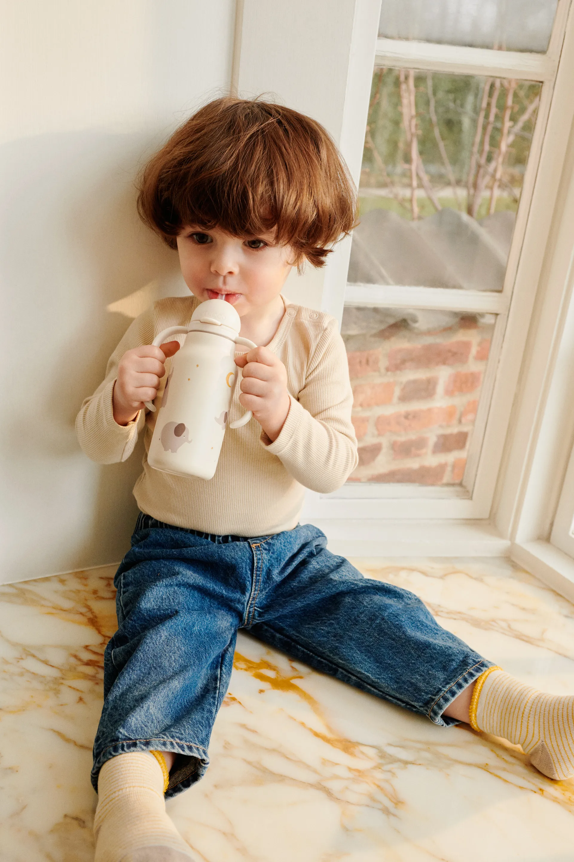 Borraccia per acqua Kimmie 25 cl, Elephant-Creme de la creme Liewood