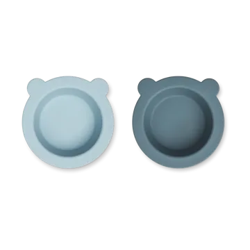 Ciotola con ventosa Peony Ø16 cm 2 pezzi - Sea blue-Whale blue - Liewood