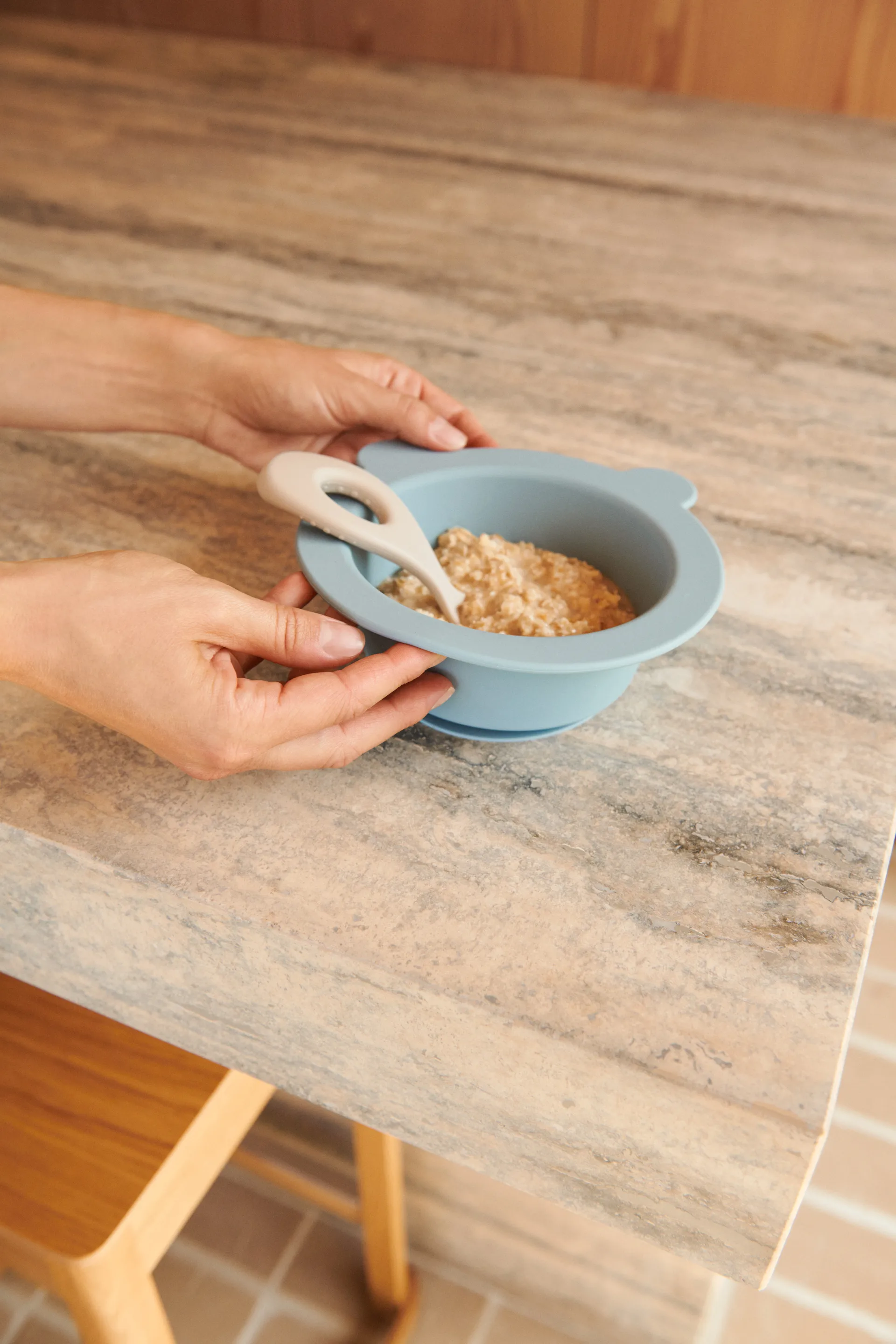 Ciotola con ventosa Peony Ø16 cm 2 pezzi, Sea blue-Whale blue Liewood