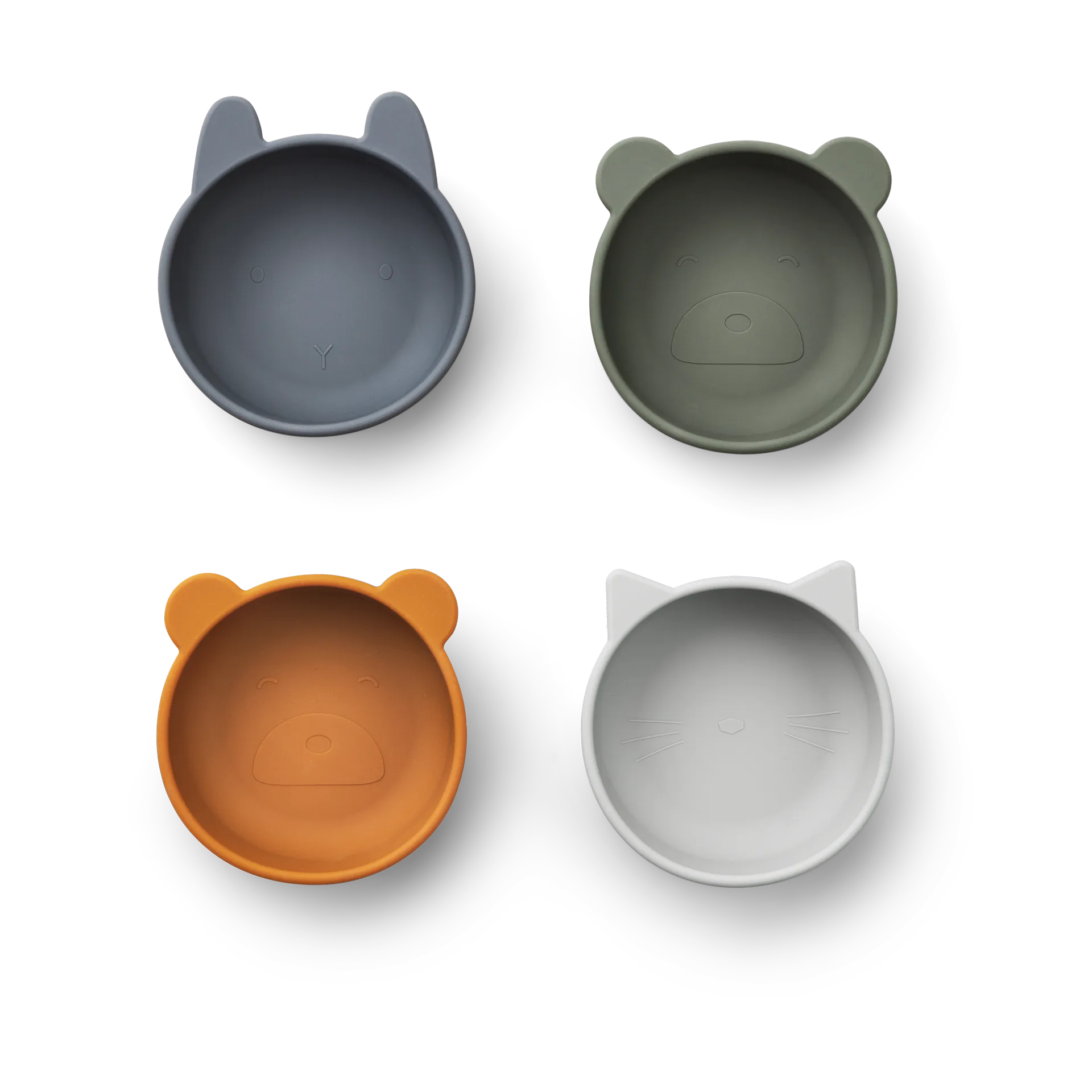 Ciotola in silicone Iggy 4 pezzi, Blue mix Liewood