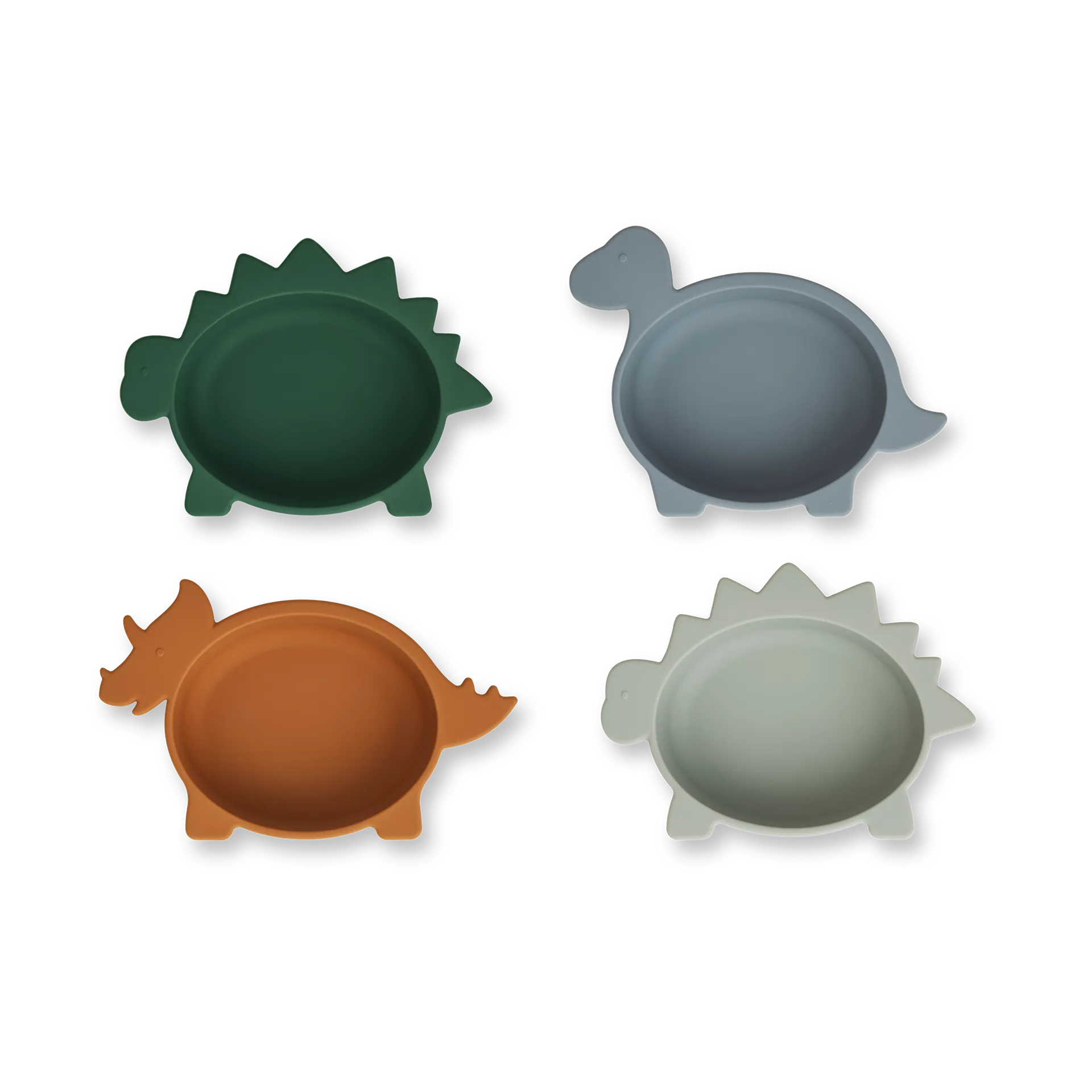 Ciotola in silicone Iggy 4 pezzi, Dino blue multi mix Liewood