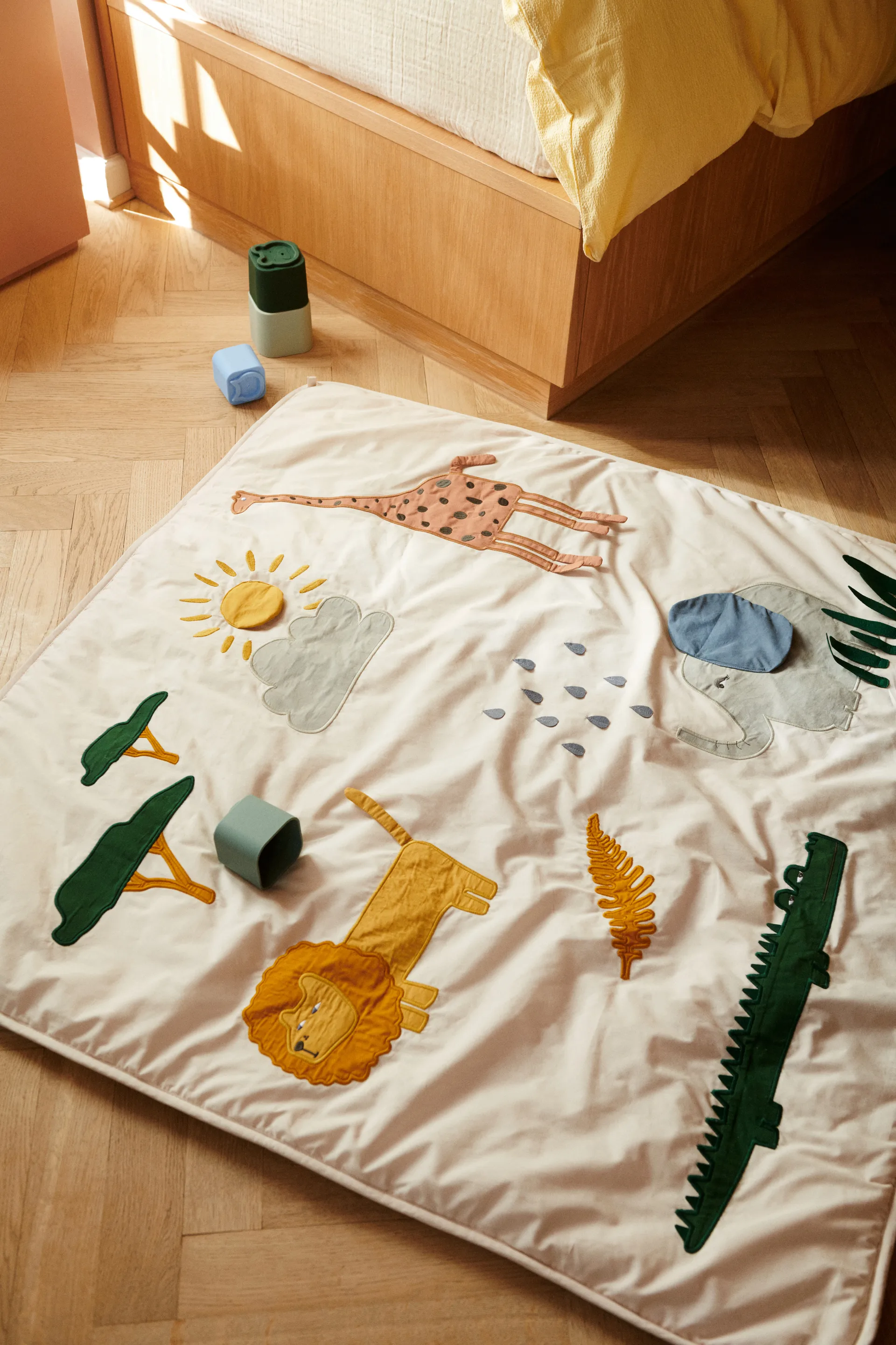 Coperta Glenn 110x110 cm, Safari sandy mix Liewood