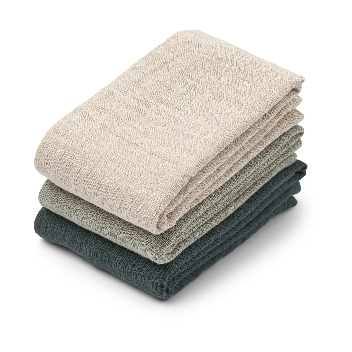 Coperta in mussola Lewis 3 pezzi 65x65 cm, Dove blue mix. Liewood