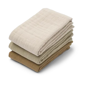 Coperta in mussola Lewis 3 pezzi 65x65 cm - Sandy mix - Liewood