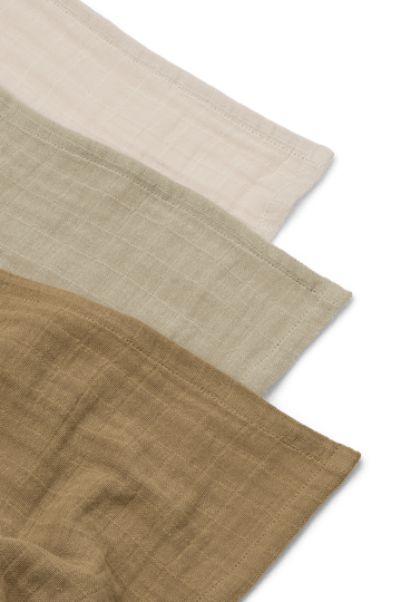 Coperta in mussola Lewis 3 pezzi 65x65 cm - Sandy mix - Liewood
