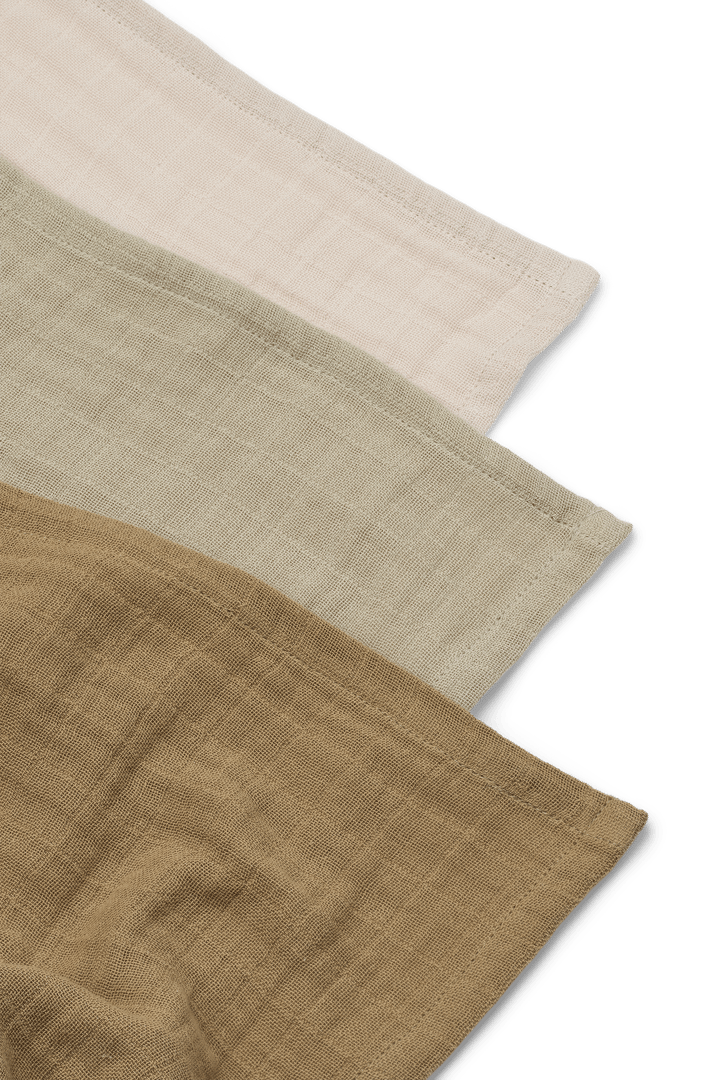 Coperta in mussola Lewis 3 pezzi 65x65 cm, Sandy mix Liewood