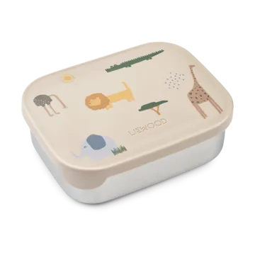 Lunch box Arthur 13,5x17 cm - Safari sandy mix - Liewood