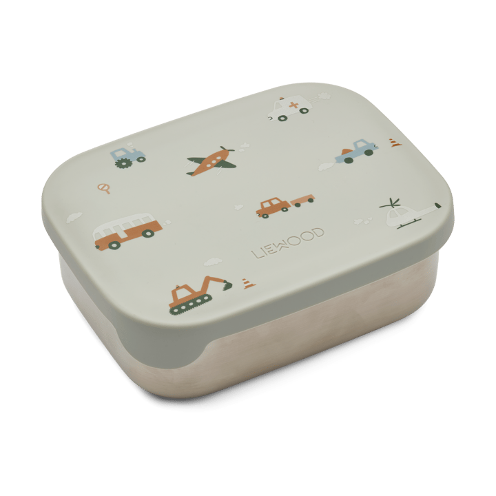 Lunch box Arthur 13,5x17 cm - Vehicles-dove blue mix - Liewood