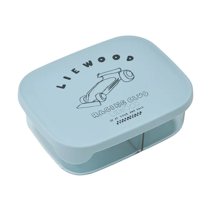 Lunch box Tritan Arthur 13,5x17 cm - Race cars-Beach blue - Liewood