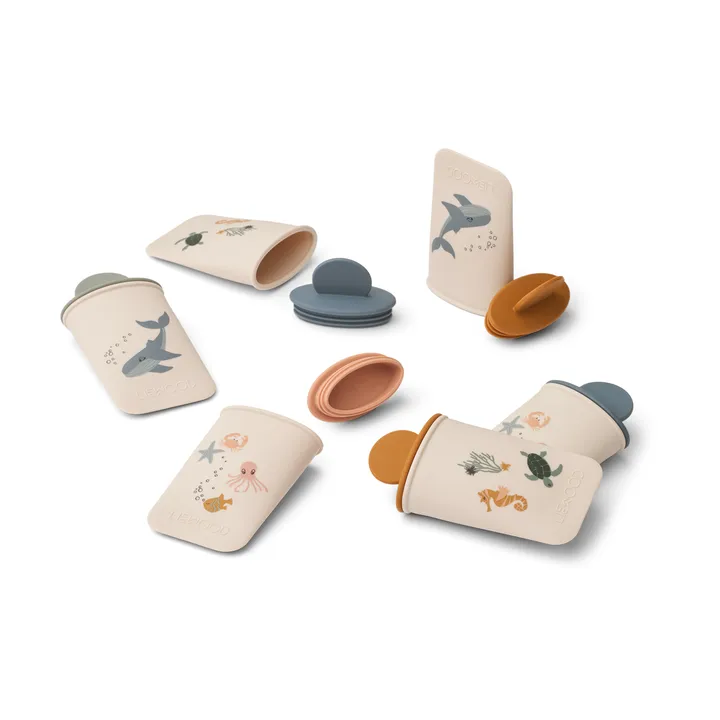 Mini stampini per ghiaccioli Malik 12 pezzi - Sea creature-sabbioso - Liewood