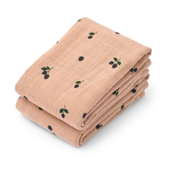 Panno in mussola Lewis 65x65 cm confezione da 2 - Mini Berry-Pale tuscany - Liewood
