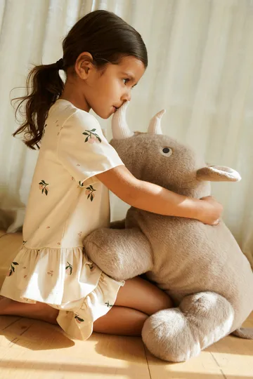 Peluche Rhino Barnaby rinoceronte grande - Stone beige - Liewood