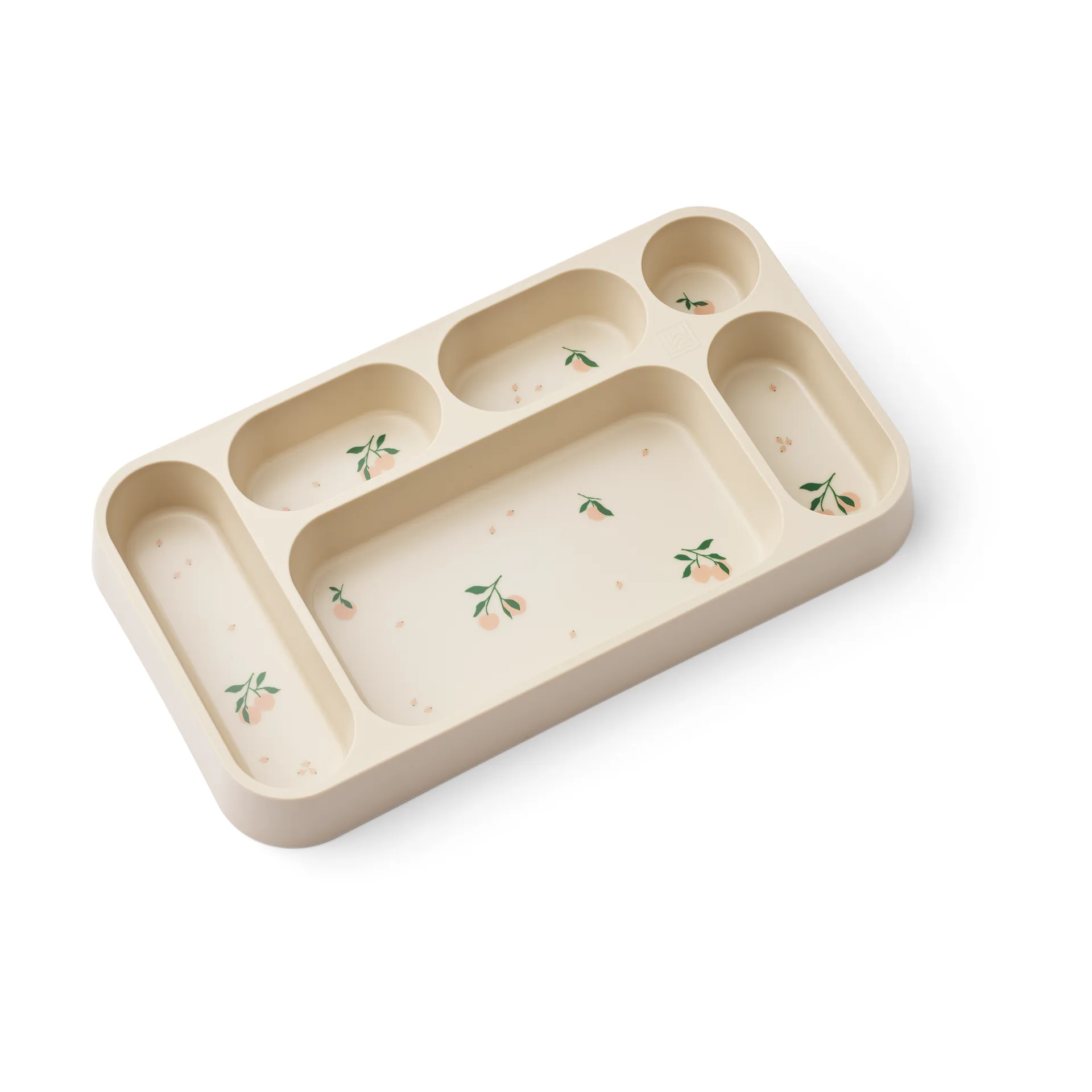 Piatto Mosu con 6 scomparti 17x30 cm, Pesca-Sea shell Liewood