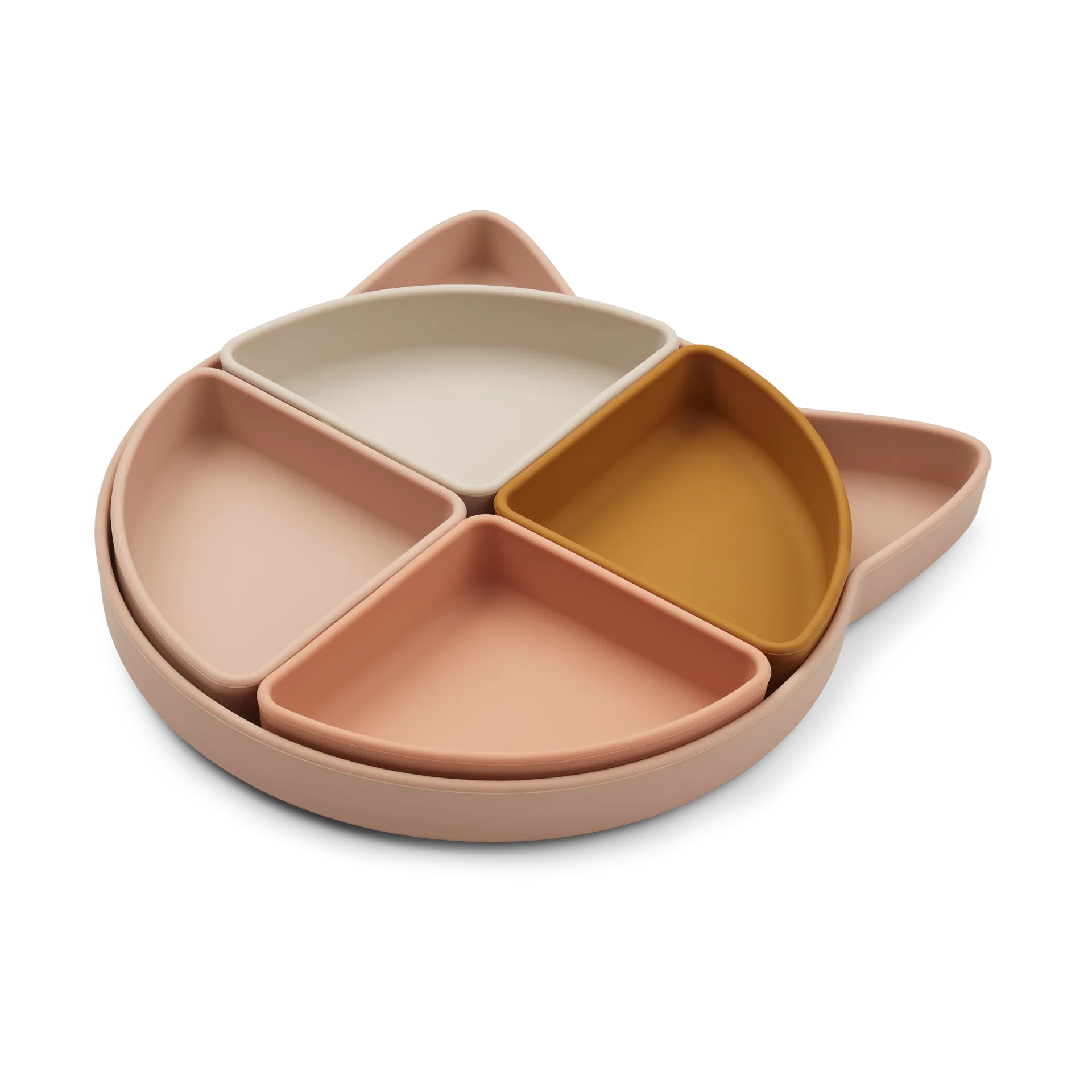 Piatto per bambini Arne + 4 ciotole, Cat rose multi mix Liewood