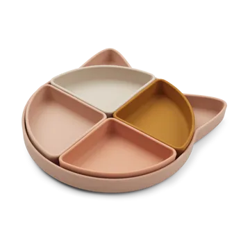Piatto per bambini Arne + 4 ciotole - Cat rose multi mix - Liewood