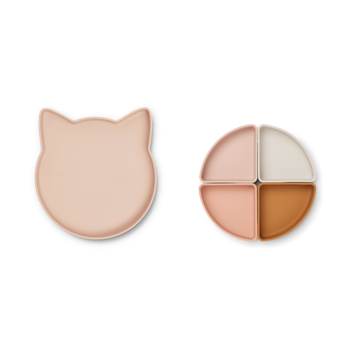 Piatto per bambini Arne + 4 ciotole, Cat rose multi mix Liewood
