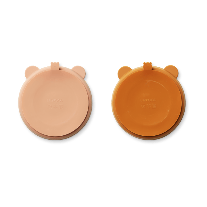 Piatto per bambini diviso Stacy 2 pezzi, Mustard-tuscany rose mix Liewood