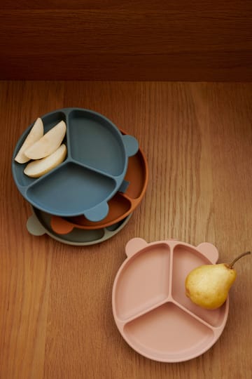 Piatto per bambini diviso Stacy 2 pezzi - Mustard-tuscany rose mix - Liewood