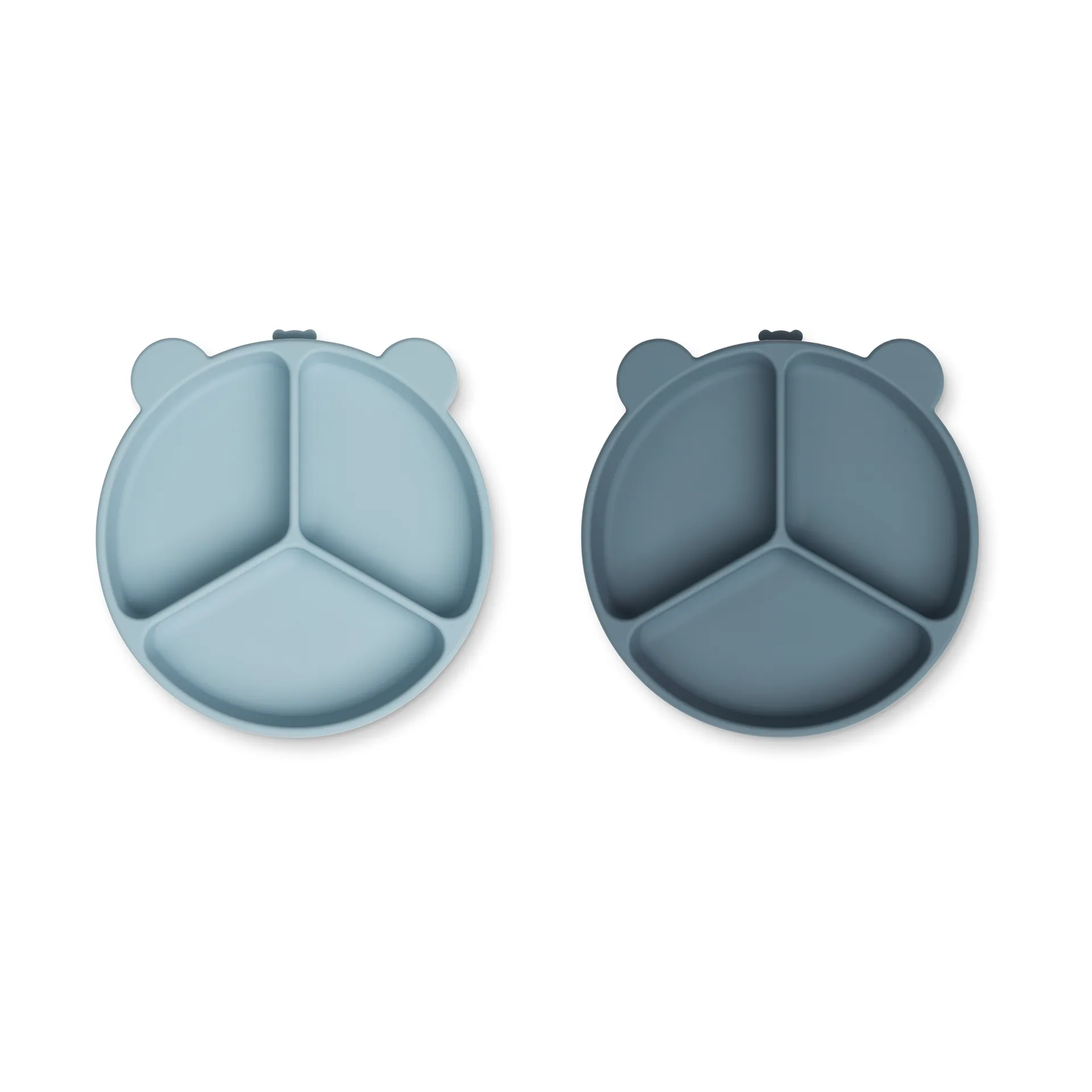 Piatto per bambini diviso Stacy 2 pezzi, Sea blue-Whale blue Liewood