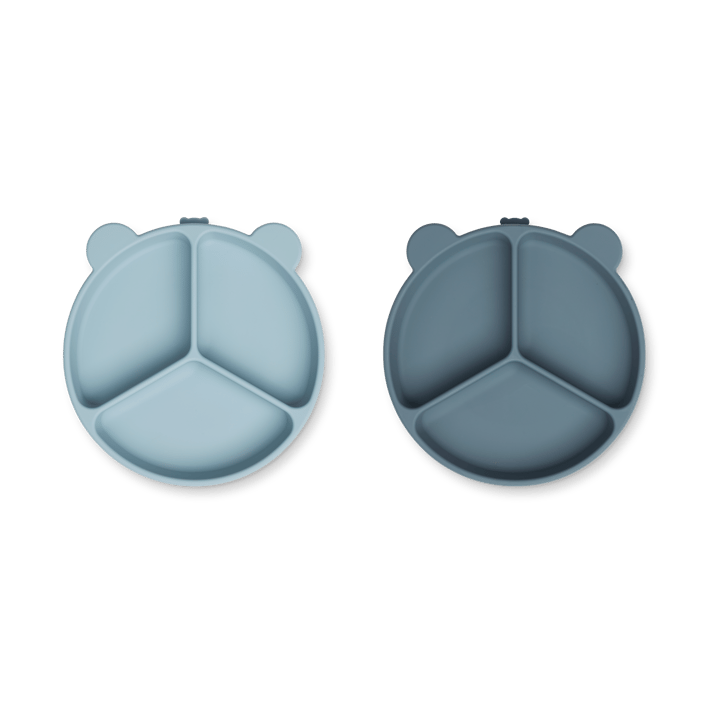 Piatto per bambini diviso Stacy 2 pezzi - Sea blue-Whale blue - Liewood