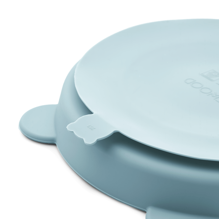 Piatto per bambini diviso Stacy 2 pezzi, Sea blue-Whale blue Liewood